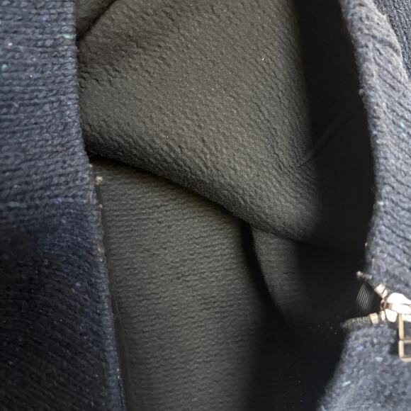 Aritzia Wilfred Italian Yarn Wool Blend Sweater NavyZip Back Med Dark Academia - Picture 7 of 9